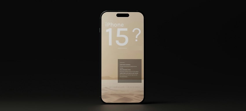 iphone 15 with a question mark on the screen