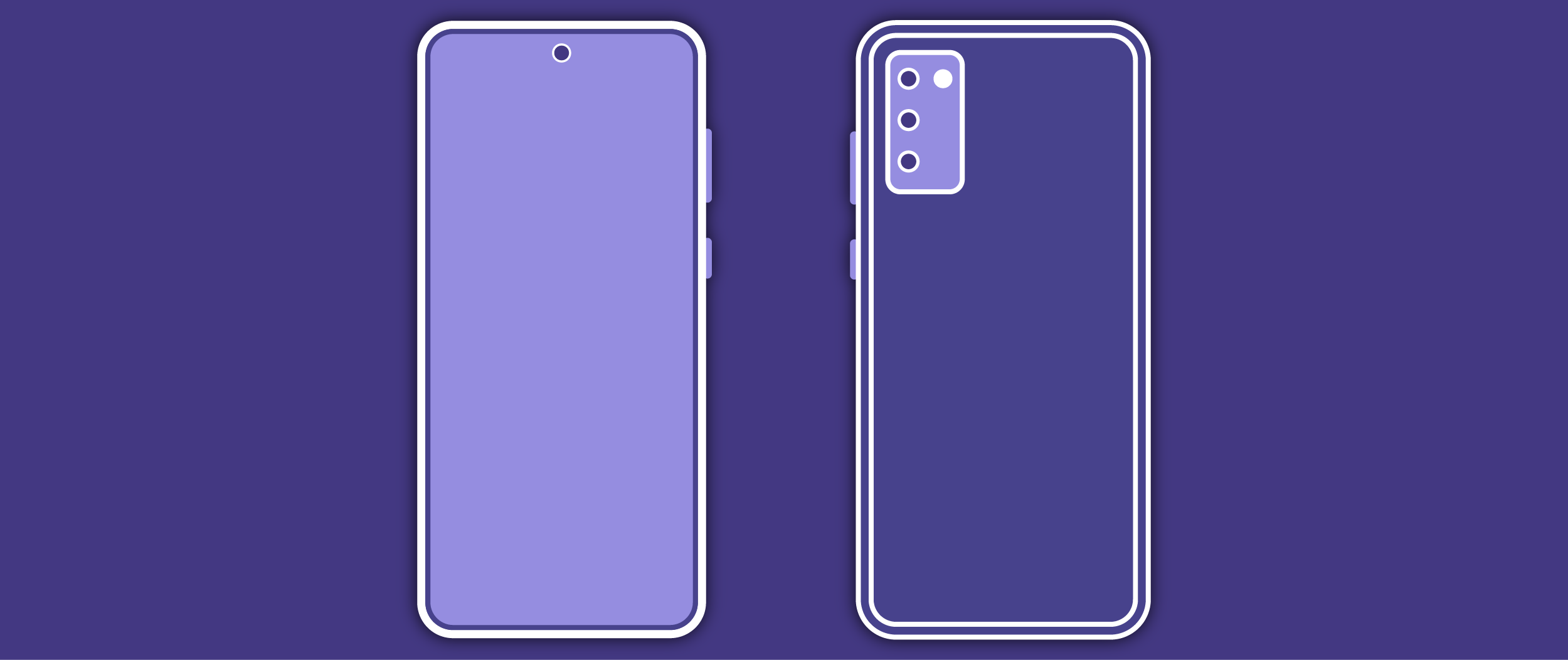 PYB_AUG_S20-Galaxy-Guide_BANNER Banner image of a Galaxy S20 on a purple background