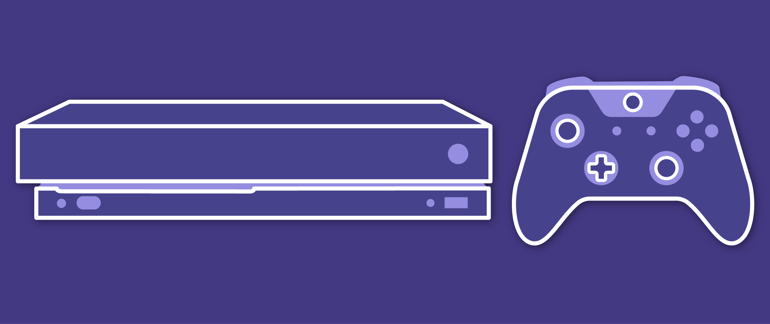 Drawn Graphic of an Xbox One and a controller